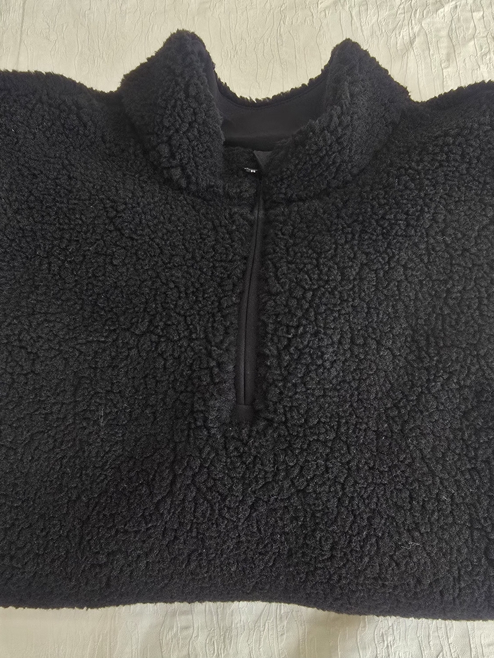 Cove Black Sherpa Zip-Up Pullover